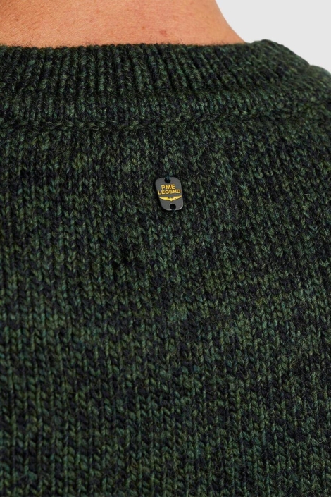 PME legend r-neck heavy knit mixed yarn knit
